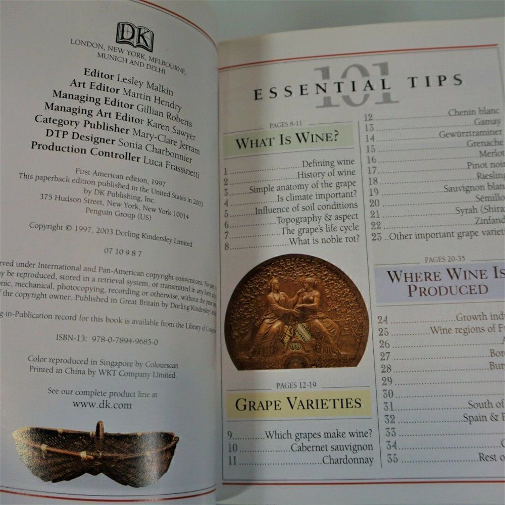 Wine 101 Essential Tips DK Books 2003 Color Paperback - Picture 4 of 7
